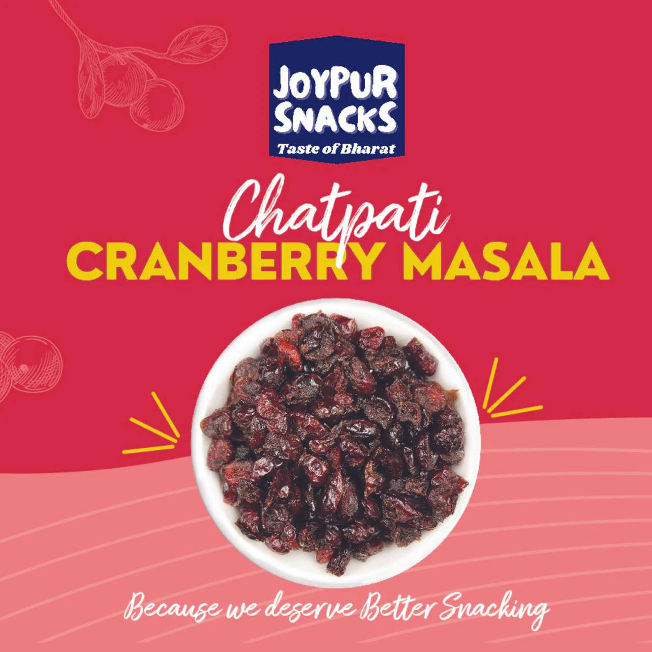 Joypur Snacks Dried Cranberries - 3 Pack Combo (100g Each) | Sweet & Tart Superfruit | Healthy Snack | Rich in Antioxidants | Value Offer Pack