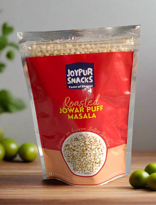 Joypur Snacks Roasted Jowar Puff Masala | Crunchy, Spicy, & Healthy Snack | High Fiber | Gluten-Free | 100g