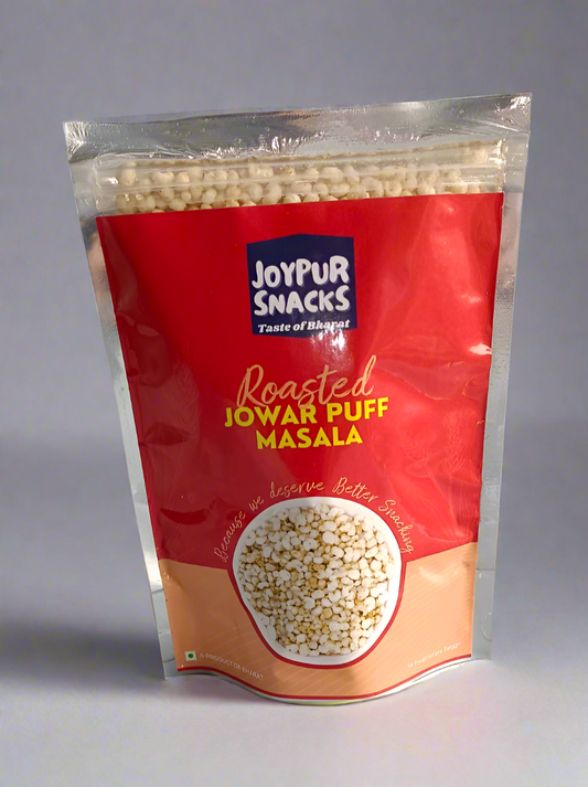 Joypur Snacks Roasted Jowar Puff Masala | Crunchy, Spicy, & Healthy Snack | High Fiber | Gluten-Free | 100g