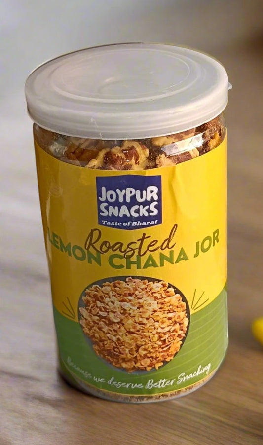 Joypur Snacks Roasted Lemon Chana Jor | Tangy, Zesty, & Crunchy | High Protein | Guilt-Free Snack | 90g