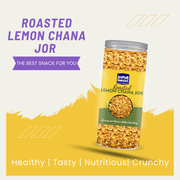 Joypur Snacks Roasted Lemon Chana Jor | Tangy, Zesty, & Crunchy | High Protein | Guilt-Free Snack | 90g