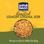 Joypur Snacks Roasted Lemon Chana Jor | Tangy, Zesty, & Crunchy | High Protein | Guilt-Free Snack | 90g