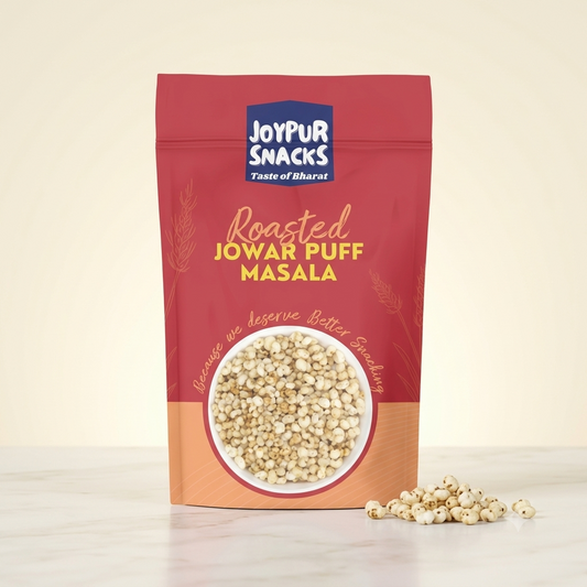 Joypur Snacks Roasted Jowar Puff Masala | Crunchy, Spicy, & Healthy Snack | High Fiber | Gluten-Free | 100g