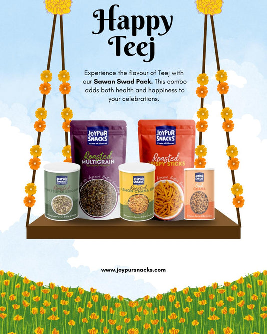 Combo 2: Joypur Snacks Sawan Swad Pack | Festive Healthy Snack Combo | Protein-Rich | 5 Items