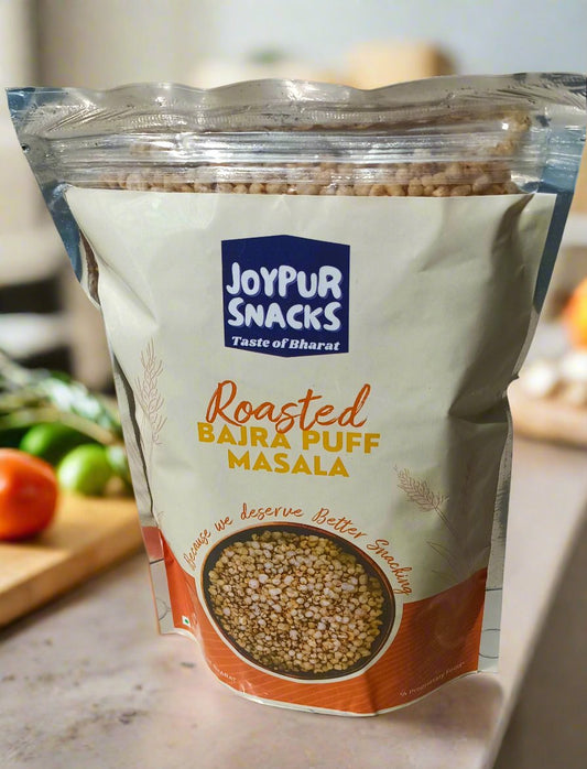 Joypur Snacks Roasted Bajra Puff Masala | Crunchy, Spicy, & Healthy Snack | High Fiber | Gluten-Free | 100g