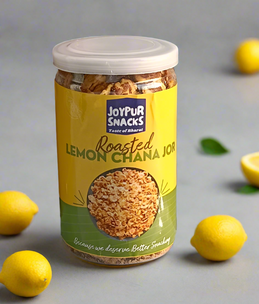 Joypur Snacks Roasted Lemon Chana Jor | Tangy, Zesty, & Crunchy | High Protein | Guilt-Free Snack | 90g