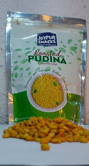 Joypur Snacks Roasted Pudina Chana Dal | Mint Flavored | High Protein | Healthy Crunchy Snack | No Frying | 200g